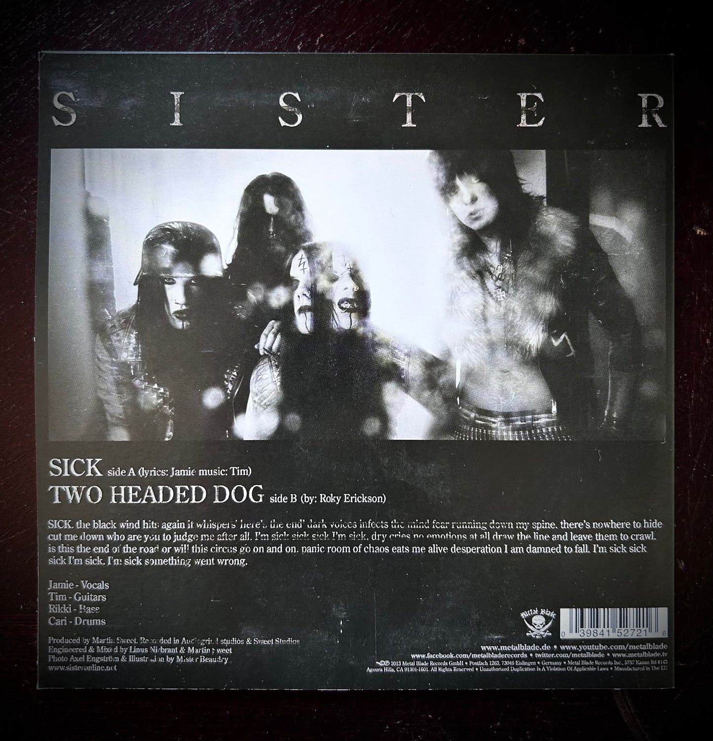 Sister - SICK - 7" Vinyl Single